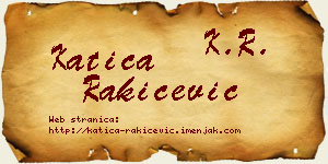Katica Rakićević vizit kartica